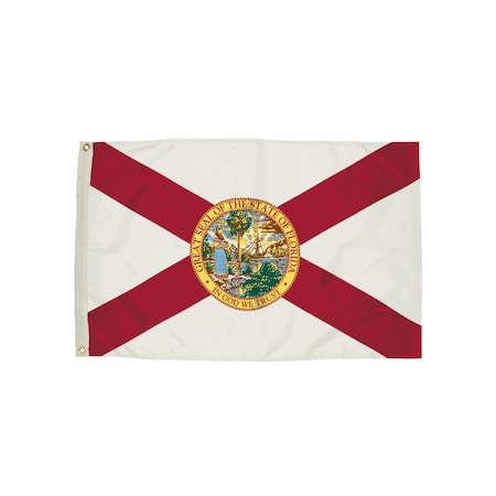 Flagzone Durawavez Nylon Outdoor Flag, Florida, 3 Ft. x 5 Ft. 2082051